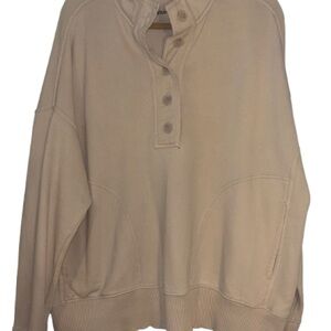 Aerie Cream Button-Up Pullover